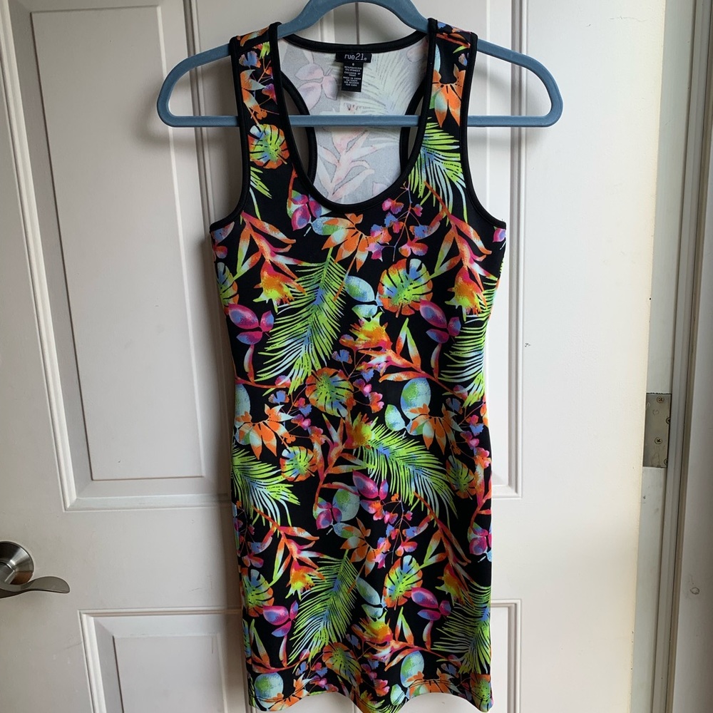 Tropical mini dress